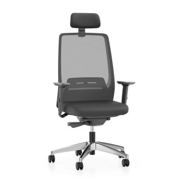AIMis1 1S13 Office Chair, Mesh Backrest / Black Seat / Black Base