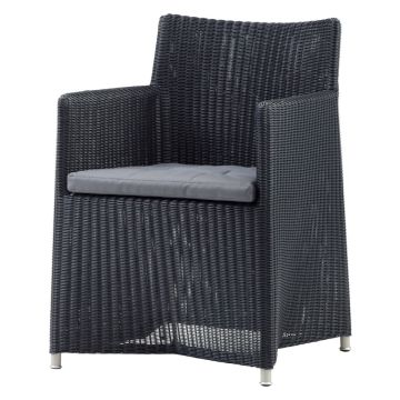 Diamond Chair With Cushion Set, Weave, Graphite
