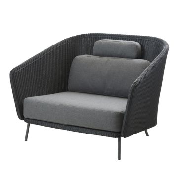 Mega Lounge Chair With Cushion Set, Graphite