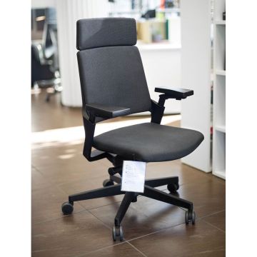 MOVYis3 23M2 Office Chair, Dark Grey Backrest and Seat / Black Base