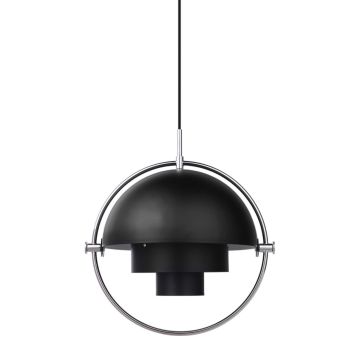 Multi-Lite Pendant, Black Shade / Chrome Base