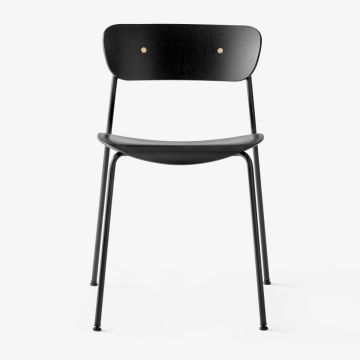Pavilion Chair AV1, Black Oak Seat / Black Legs