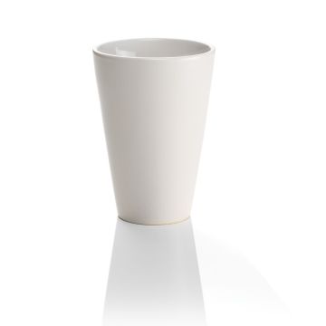 Quadro Stoneware Double Wall Mug, White