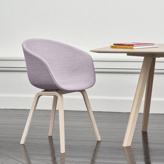 AAC 23 Chair, Dark Grey Upholstery / Black Oak Base