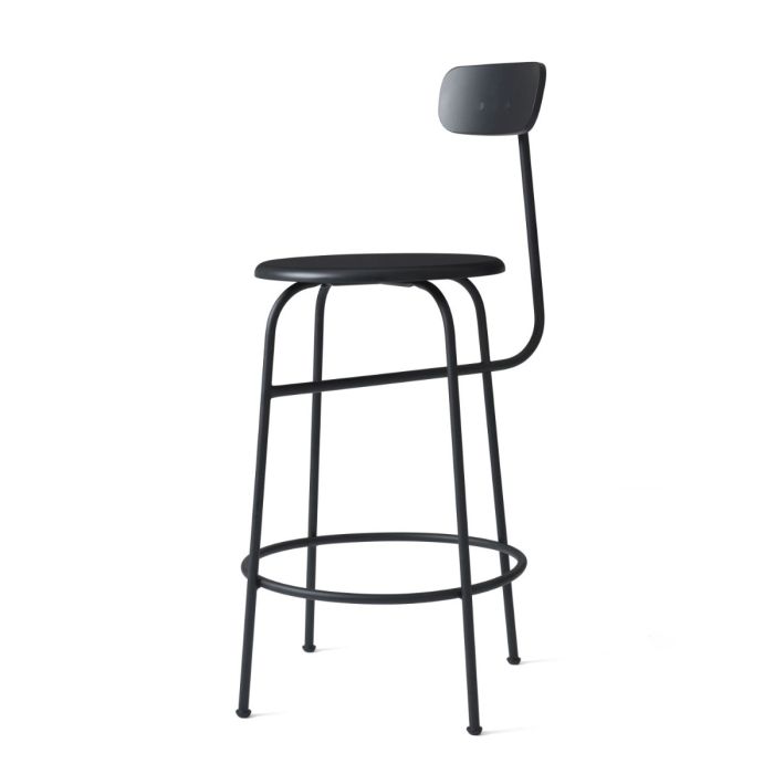 Afteroom Counter Chair, Black Seat / Black Frame
