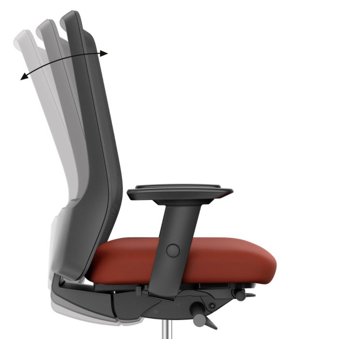AIMis1 1S04 Office Chair, Mesh Backrest / Light Blue Seat / Black Base