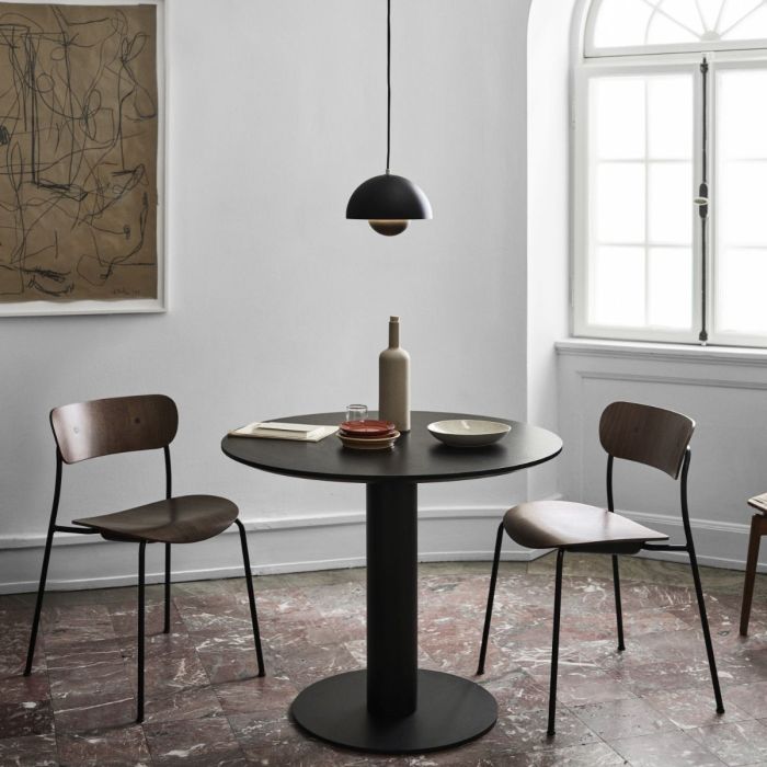 Pavilion Chair AV1, Black Oak Seat / Black Legs