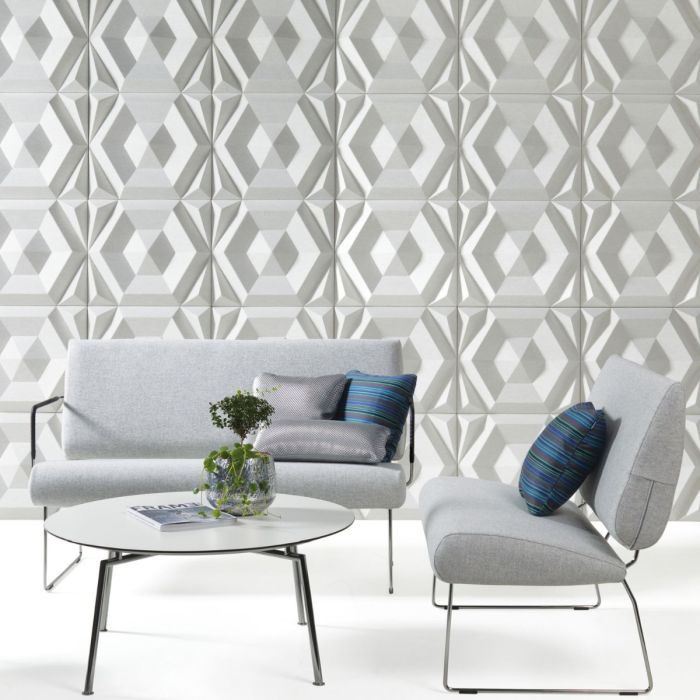 Beehive Rectangular Wall Panel, Off-white
