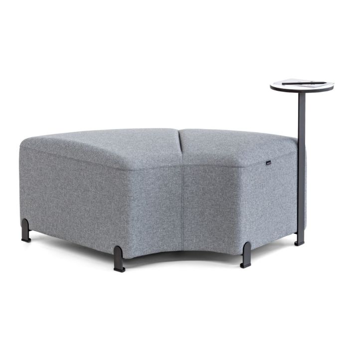Bend Soft Seating, Curved Non-Symmetric Left Module, Grey