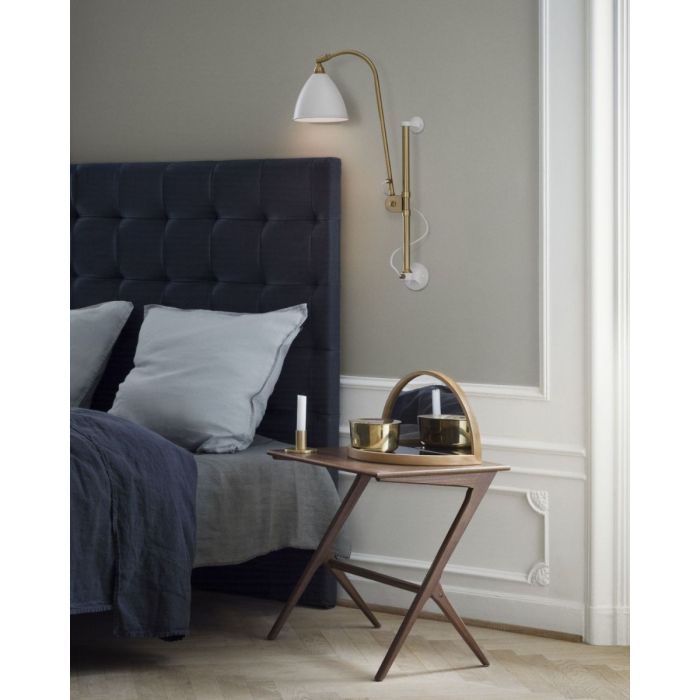 Bestlite BL5 Wall Lamp, Grey Shade / Brass Base