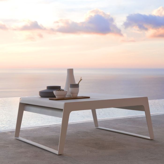 Chill-Out Coffee Table, Dual Height, Double Sided, White