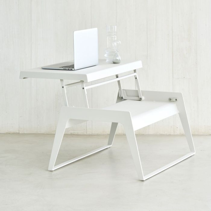 Chill-Out Coffee Table, Dual Height, Single Sided, White