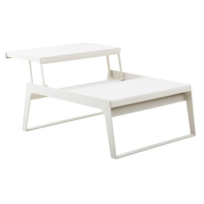 Chill-Out Coffee Table, Dual Height, Double Sided, White
