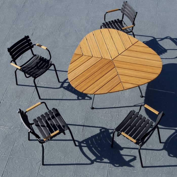 Clips Dining Chair With Bamboo Armrests