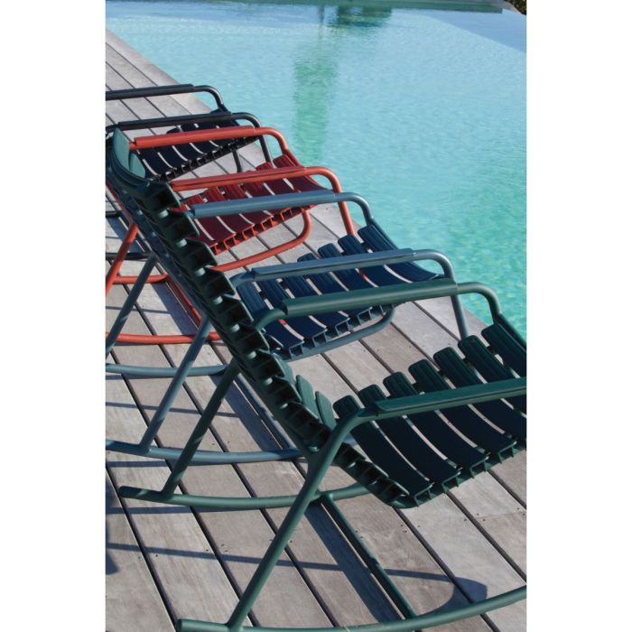 Clips Rocking Chair With Alumiunium Armrests, Mono Color