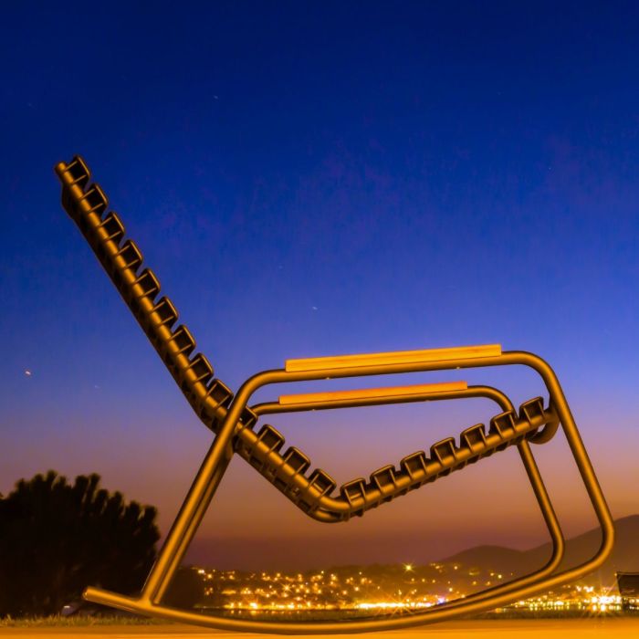 Clips Rocking Chair With Bamboo Armrests