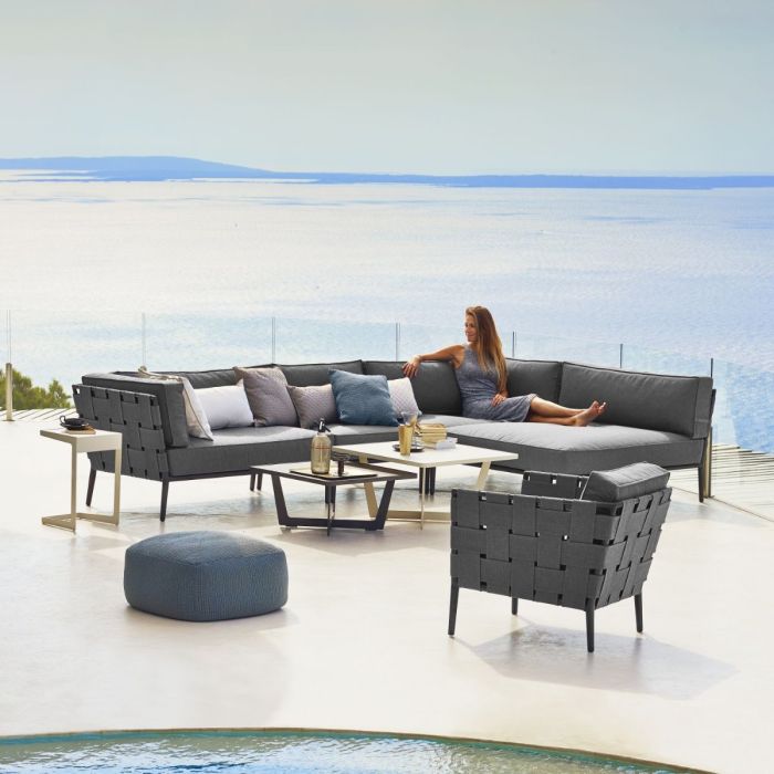 Conic Lounge Chair With Cushion Set