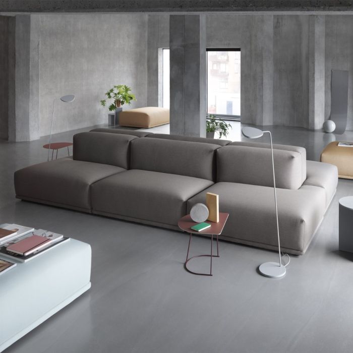 Connect Modular Sofa, Corner Configuration, Light Grey