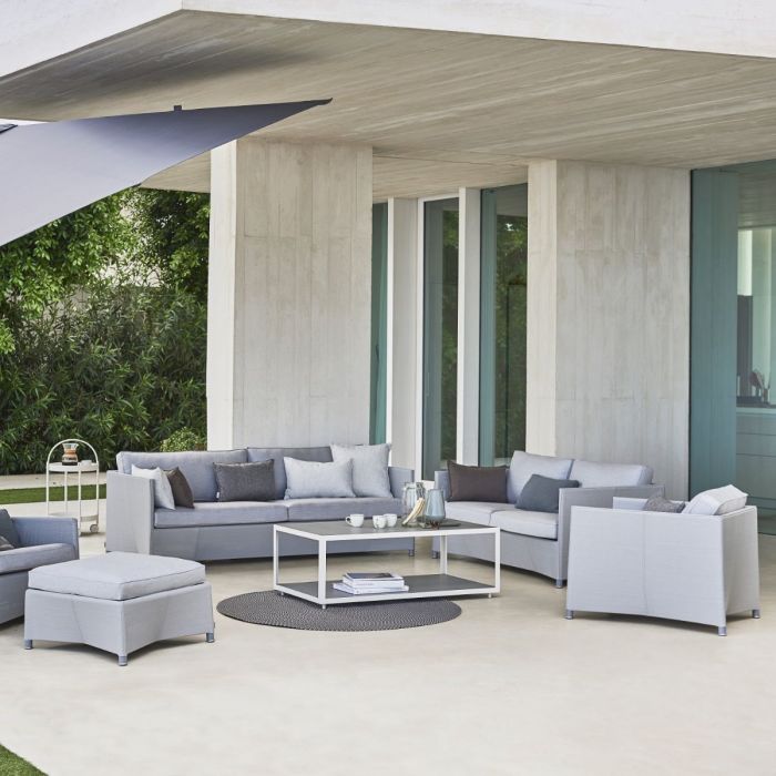 Diamond 3-Seater Sofa With Cushion Set, Tex, Grey