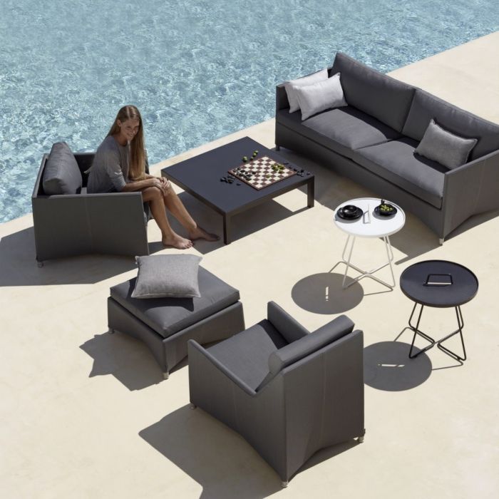 Diamond Footstool With Cushion Set, Tex