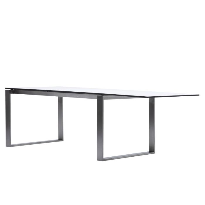 Edge Extendable Table, Stainless Steel Base