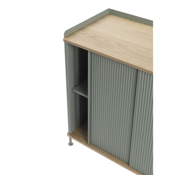 Enfold Sideboard, Low, Oak / Dusty Green