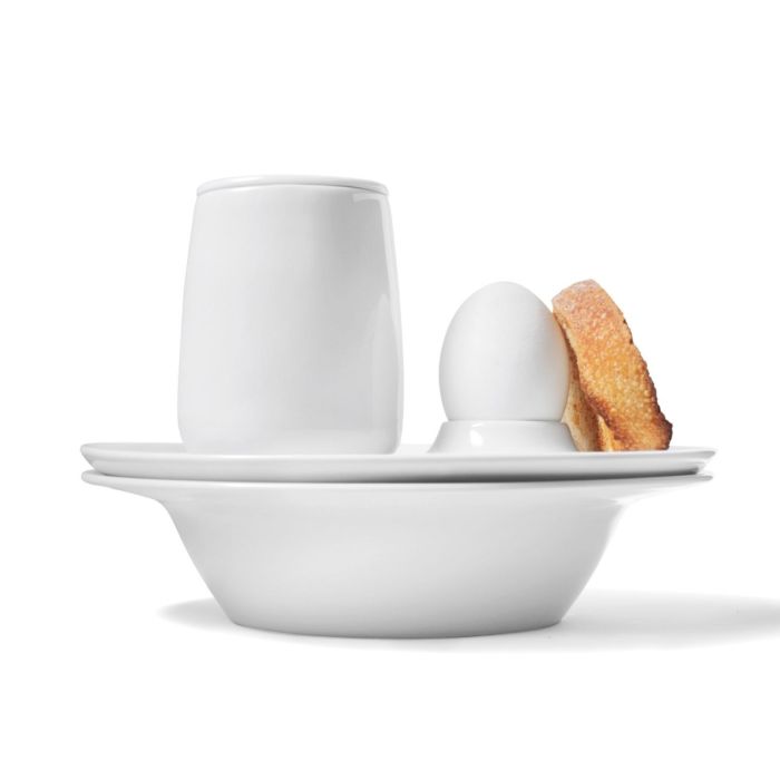 Enso Egg Cup/Lid, White