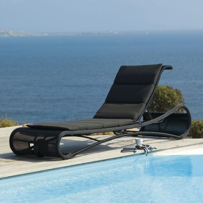 Escape Sunbed, Cushion, Black