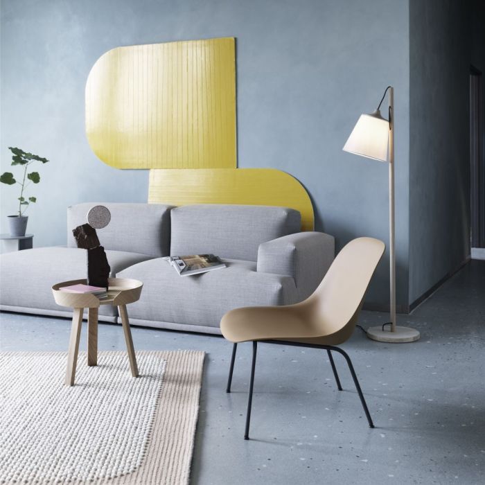 Fiber Lounge Chair, Tube Base, Ochre Shell / Black Base