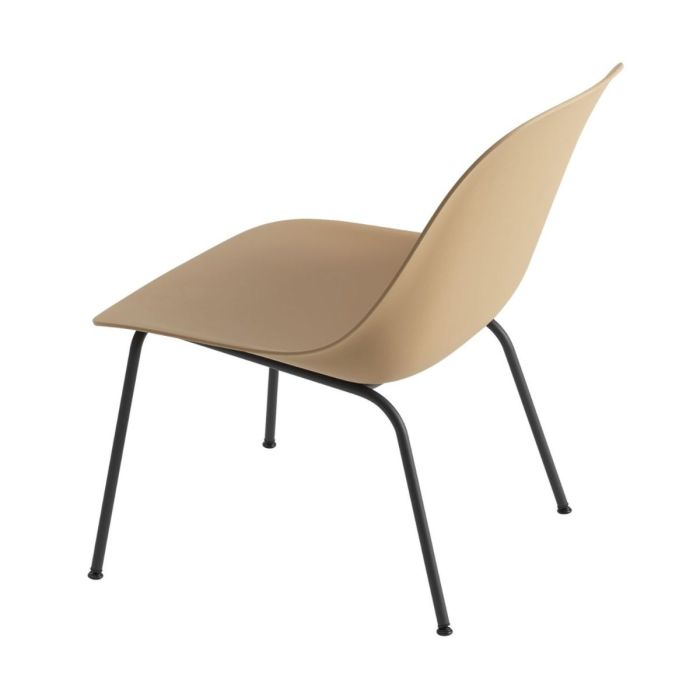 Fiber Lounge Chair, Tube Base, Ochre Shell / Black Base