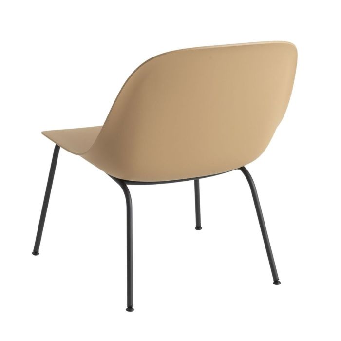 Fiber Lounge Chair, Tube Base, Ochre Shell / Black Base
