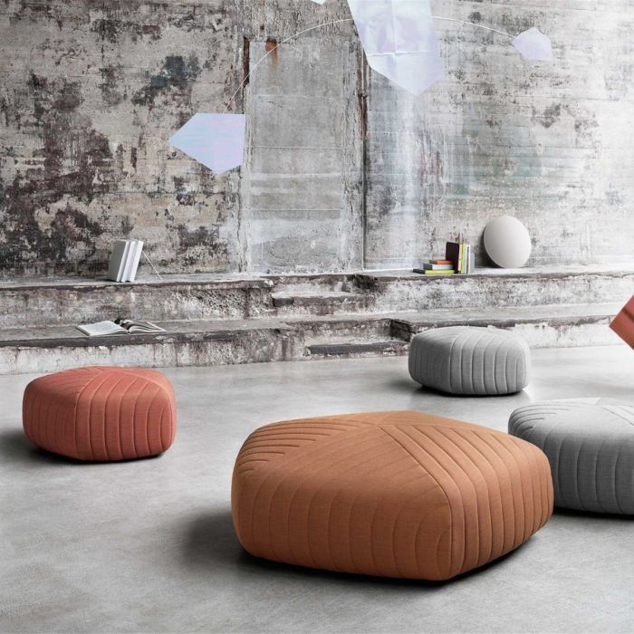 Five Pouf, Small, Red