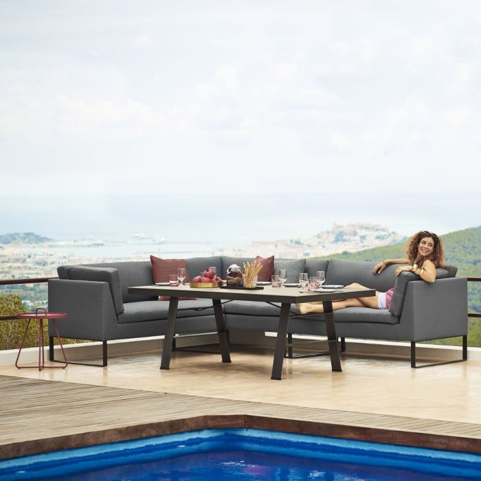 Flex 2-Seater Sofa Right Module With Cushions, Grey