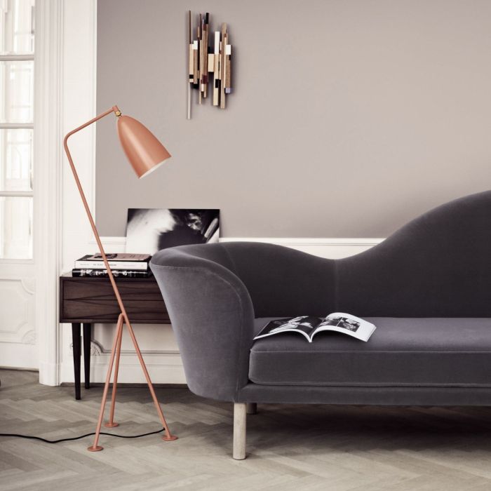 Gräshoppa Floor Lamp, Vintage Red