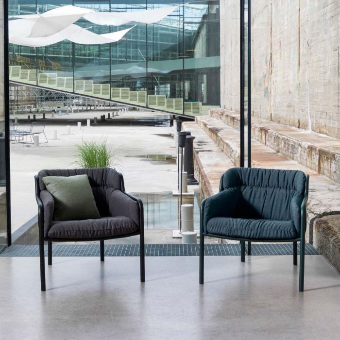 Haddoc EC Lounge Chair, Brown Leather Seat / Black Frame