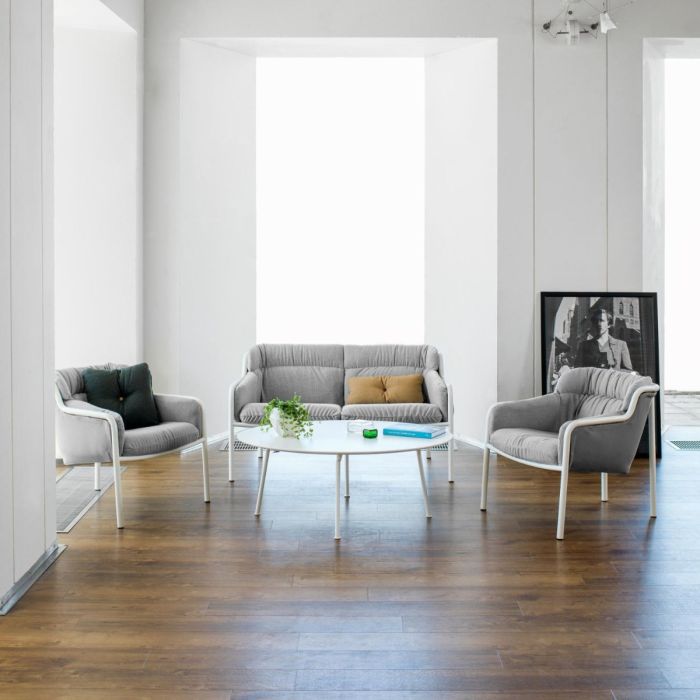 Haddoc EC Lounge Chair, Brown Leather Seat / Black Frame