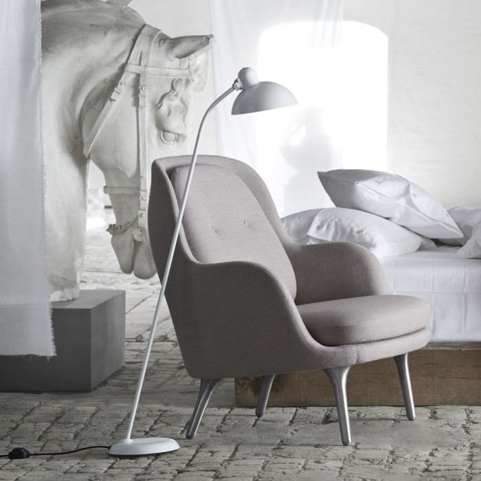 Kaiser idell 6556-F Floor Lamp, High Gloss White