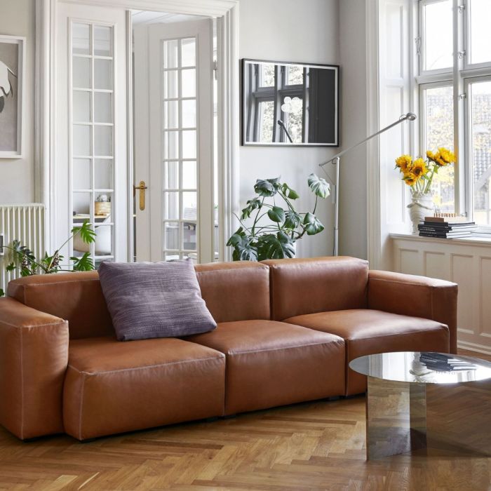 Mags Soft Sofa, 3-Seater Combination 1, Low Armrest, Cognac Leather