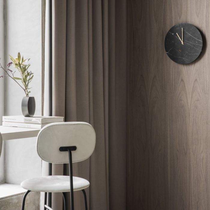 Marble Wall Clock, Black