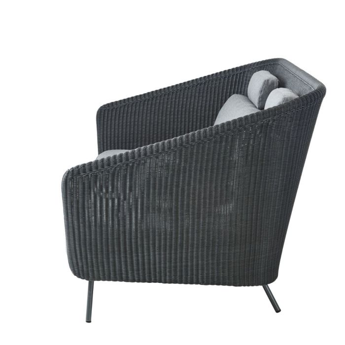 Mega 2-Seater Lounge Sofa With Cushion Set, Graphite