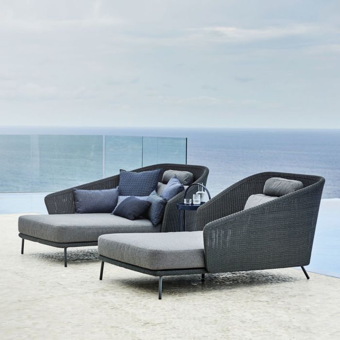 Mega Daybed Left With Cushion Set, Graphite