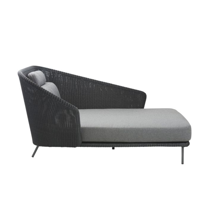 Mega Daybed Left With Cushion Set, Graphite
