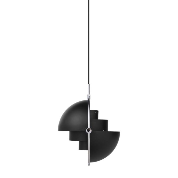 Multi-Lite Pendant, Black Shade / Chrome Base
