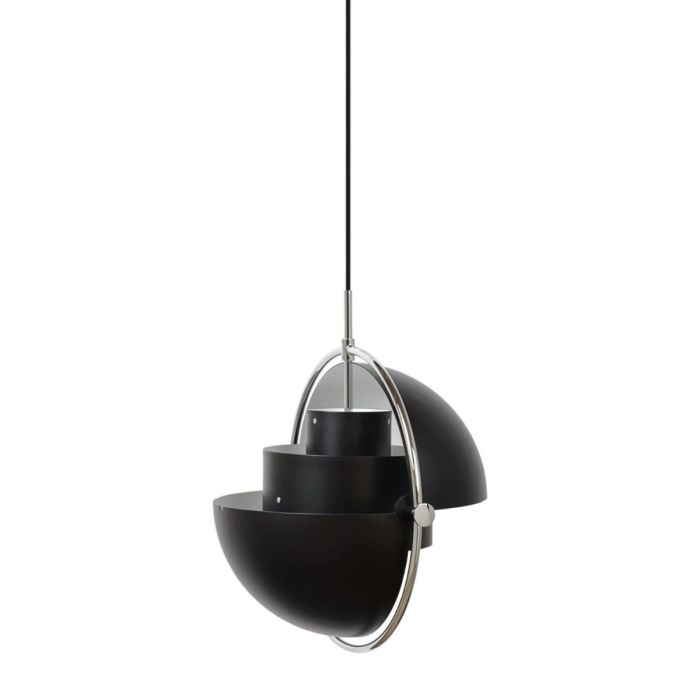 Multi-Lite Pendant, Black Shade / Chrome Base