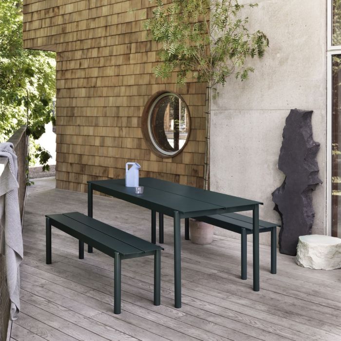 Linear Steel Bench, 110cm