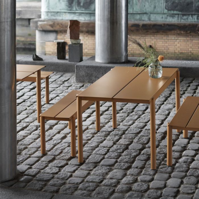 Linear Steel Bench, 110cm