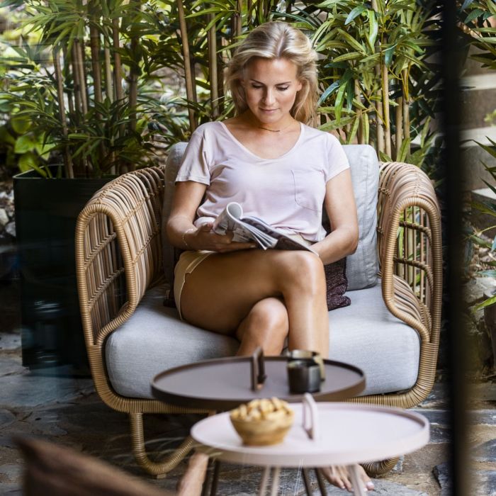Nest Lounge Chair With Cushions, Natural