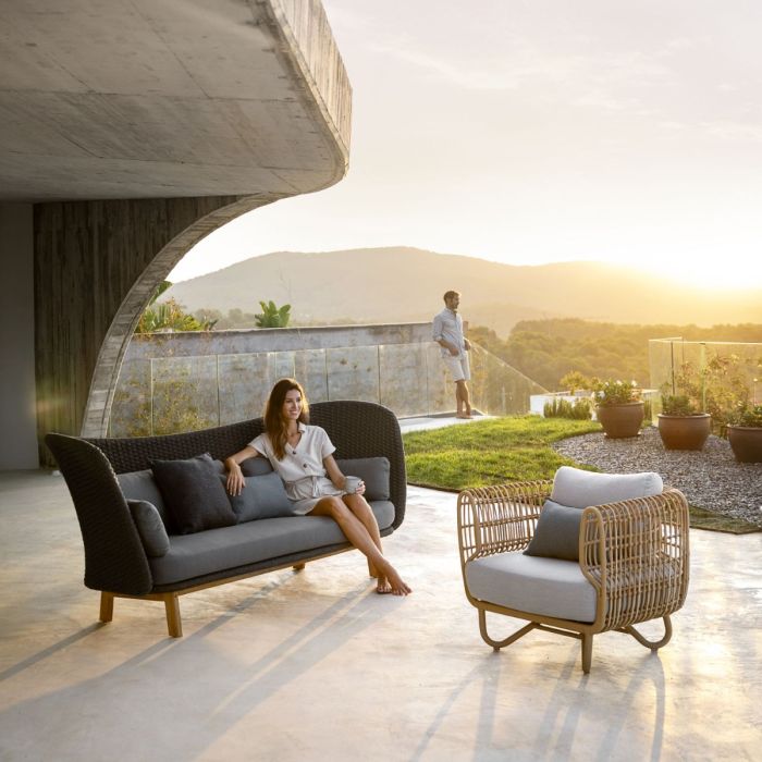 Nest Lounge Chair With Cushions, Natural