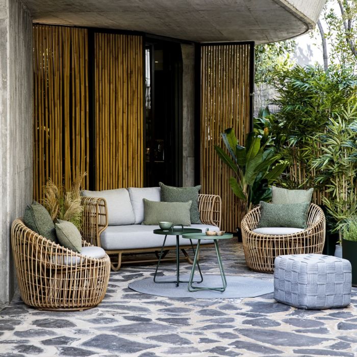 Nest 2-Seater Sofa With Cushions, Natural
