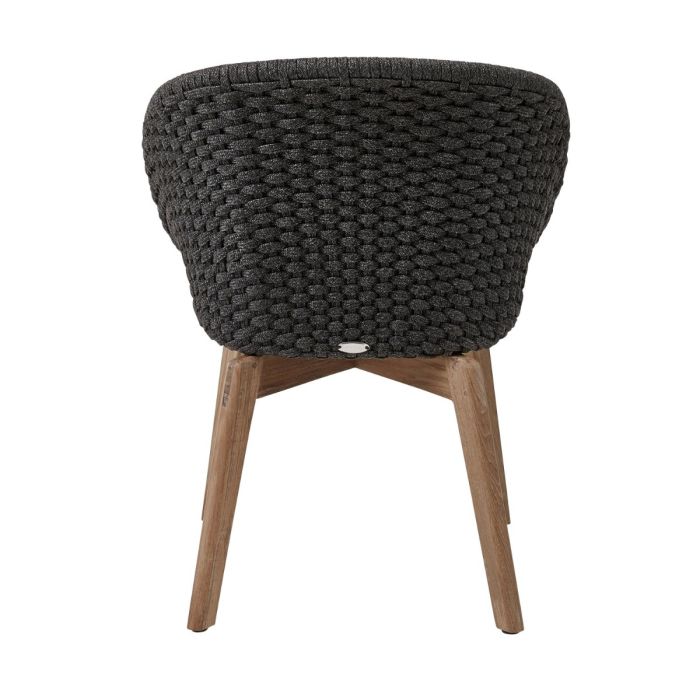 Peacock Chair, Soft Rope, Dark Grey Seat / Teak Legs